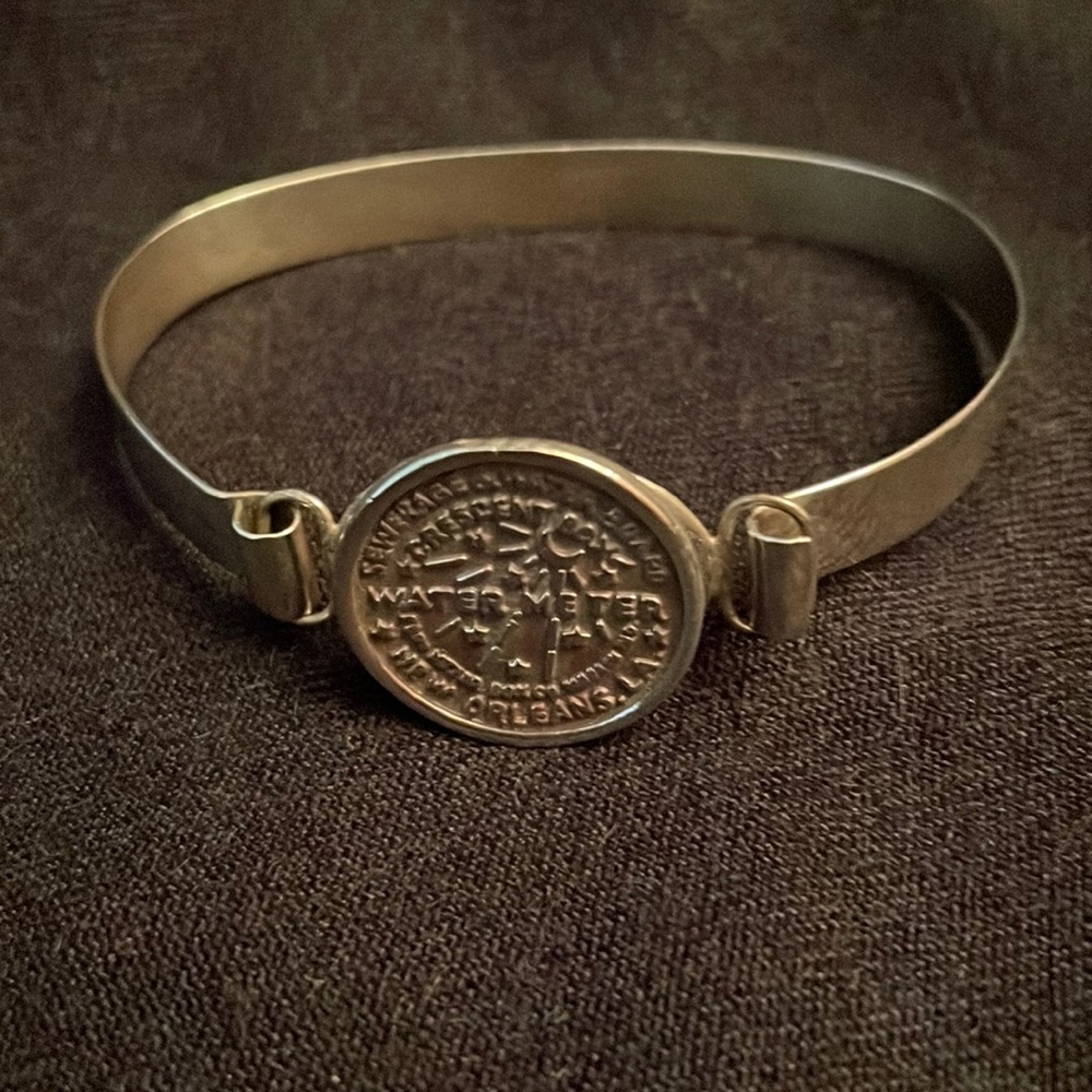Silver “New Orleans water meter” bracelet
